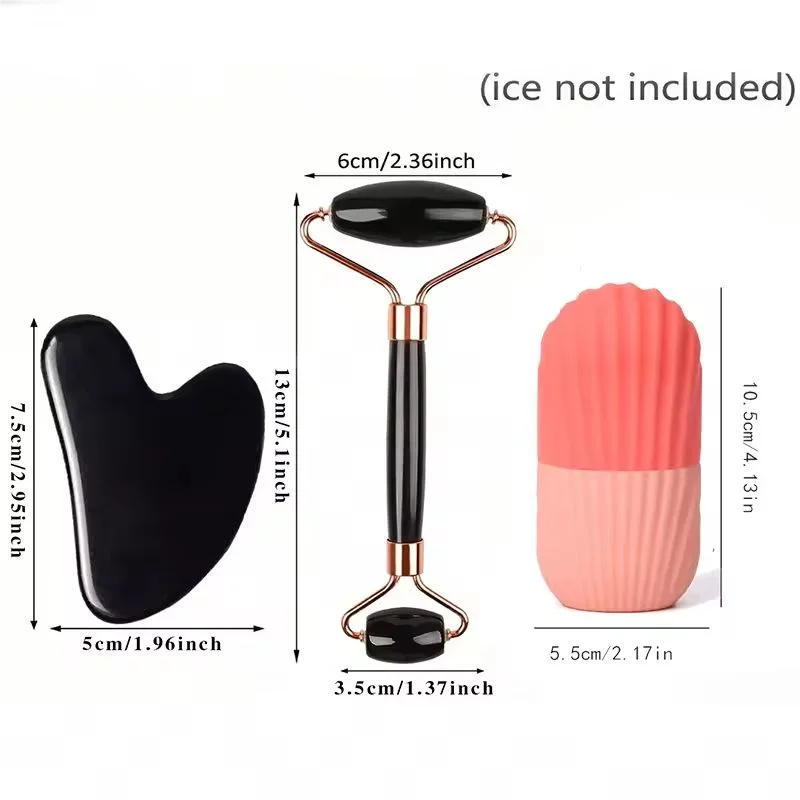 Ice Face Roller & Gua Sha Set – Reduce Puffiness & Sculpt Your Face