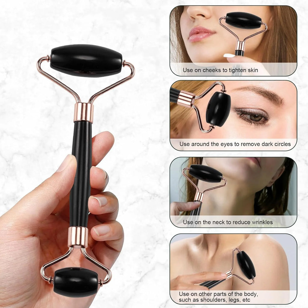 Ice Face Roller & Gua Sha Set – Reduce Puffiness & Sculpt Your Face