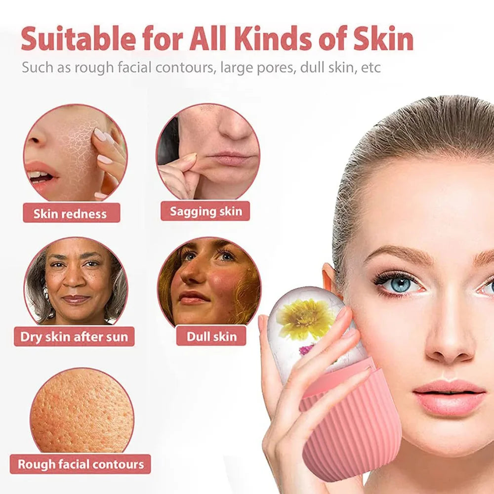Ice Face Roller & Gua Sha Set – Reduce Puffiness & Sculpt Your Face